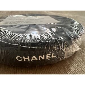 New CHANEL Ribbon Roll 25 Meters Classic Black with White Lettering sealed